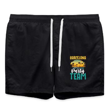 Barcelona Party Team - Swim Trunks - black - Front - AI Model Male 185 light (185cm)