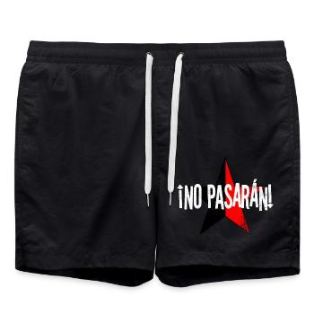 ¡No pasarán! - Badeshorts - Schwarz - Vorne - AI Model Male 185 light (185cm)