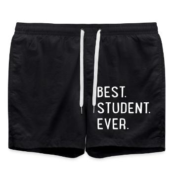 Best student - Swim Trunks - black - Front - AI Model Male 185 light (185cm)
