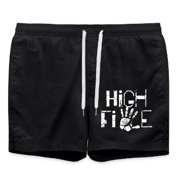 5 anniversaire jeune fille sort - Short de bain - noir - Devant - AI Model Male 185 light (185cm)