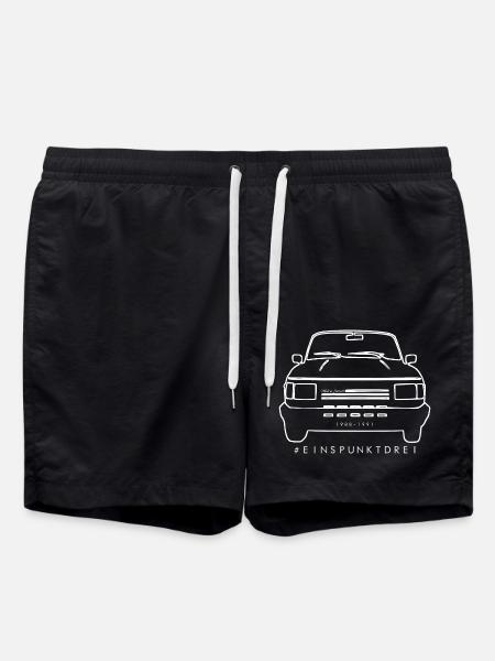 Wartburg #EINSPUNKTDREI - IFA - DDR - Badeshorts - Schwarz