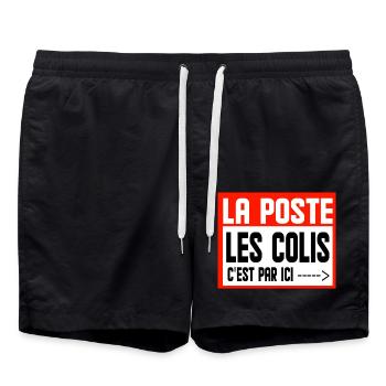 laposte les colis c'est par ici - Short de bain - noir - Devant - AI Model Male 185 light (185cm)