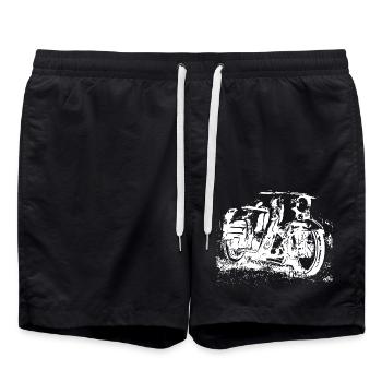 Schwalbe KR51 - LOW - used look - Design - Badeshorts - Schwarz - Vorne - AI Model Male 185 light (185cm)