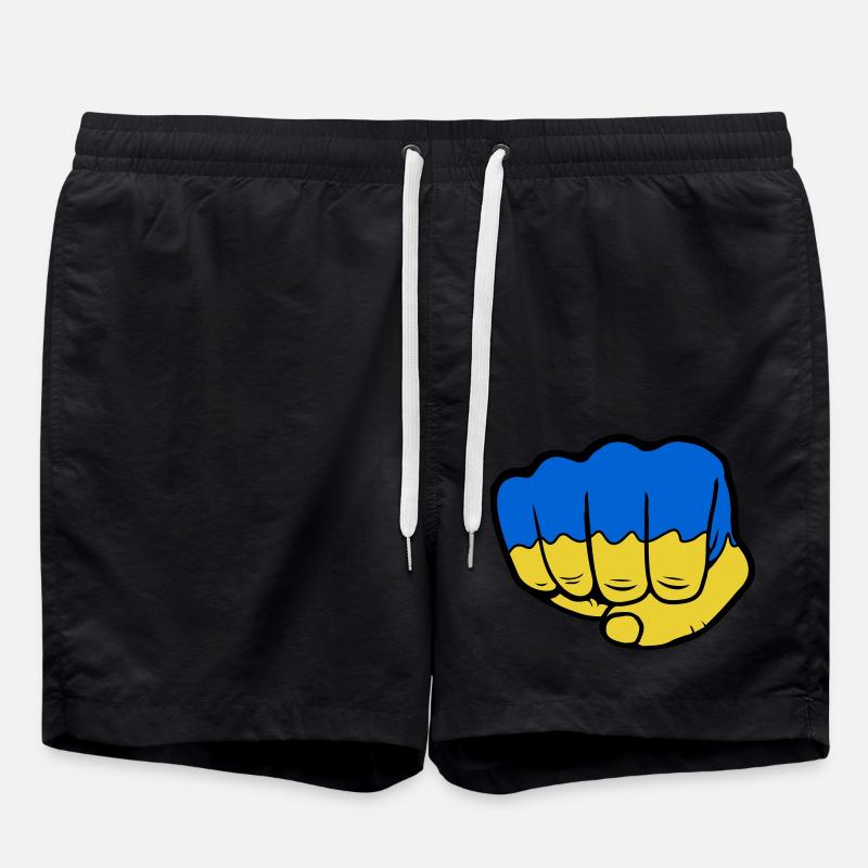 Ukraine Drapeau Faust - Short de bain - noir