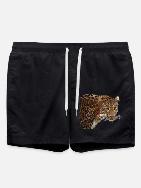 Leopard - Swim Trunks - black