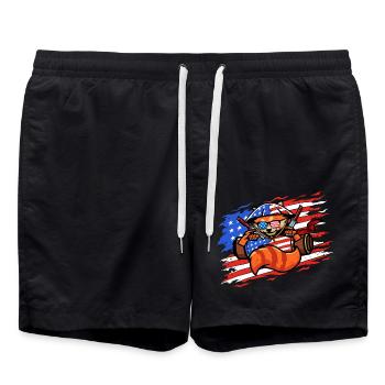 Petit panda - Short de bain - noir - Devant - AI Model Male 185 light (185cm)