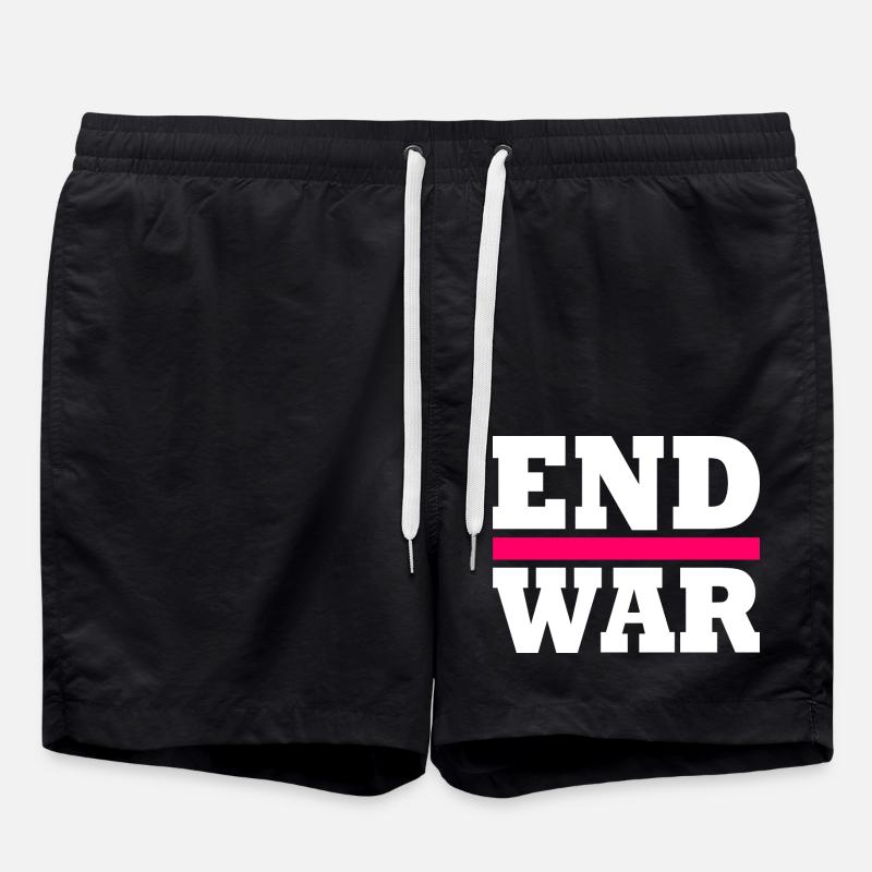 End war - Swim Trunks - black