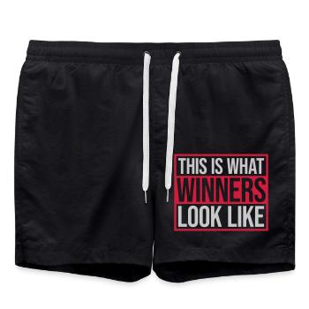 À quoi ressemblent les gagnants - Short de bain - noir - Devant - AI Model Male 185 light (185cm)