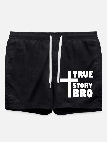 True story bro - Swim Trunks - black