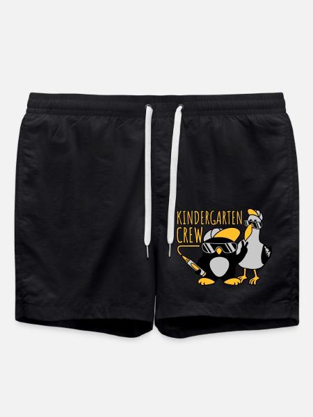 Kindergarten Crew Seagull Penguin - Swim Trunks - black
