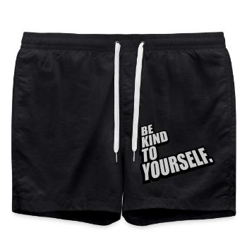 soyez gentil avec vous-même - Short de bain - noir - Devant - AI Model Male 185 light (185cm)