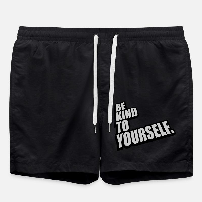 be kind to yourself - Swim Trunks - black