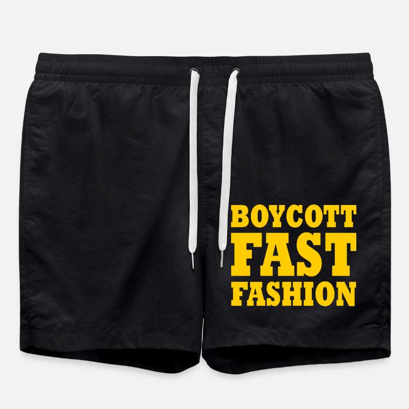 Boycott fast fashion - Short de bain - noir
