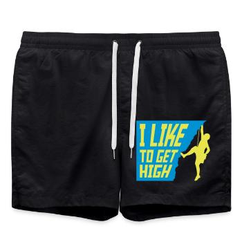 like to get high - Badeshorts - Schwarz - Vorne - AI Model Male 185 light (185cm)