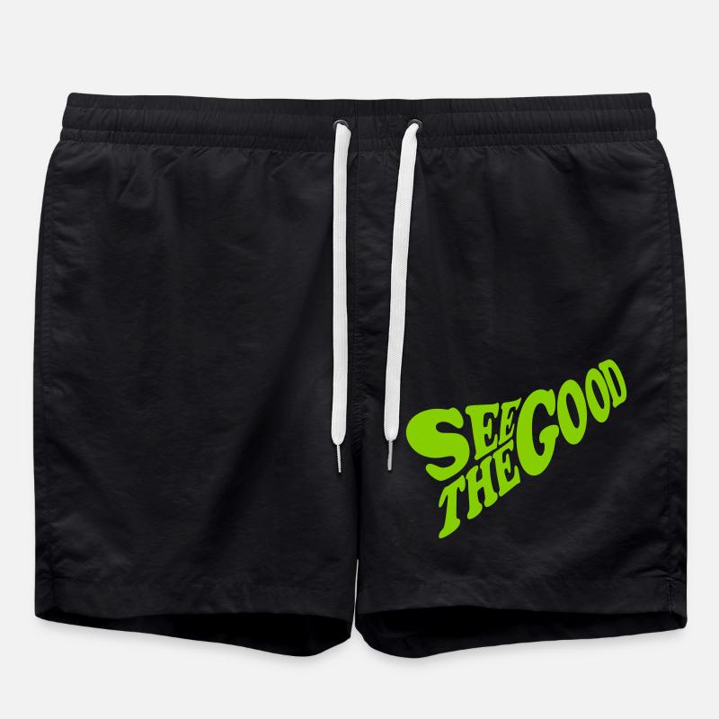 see the good Zitat - Badeshorts - Schwarz