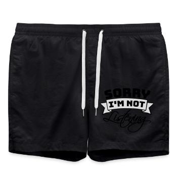 sorry in not listening - Swim Trunks - black - Front - AI Model Male 185 light (185cm)