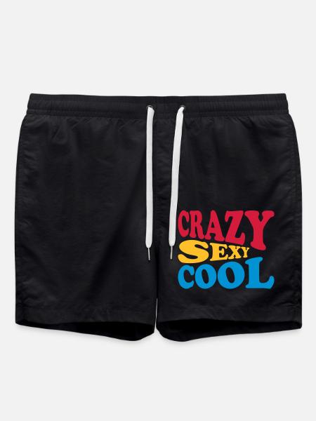 crazy sexy cool design - Swim Trunks - black