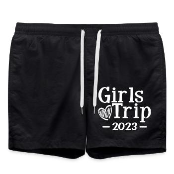 Girl's Trip 2023 Cute Girls Trip Weekend Vacation - Swim Trunks - black - Front - AI Model Male 185 light (185cm)