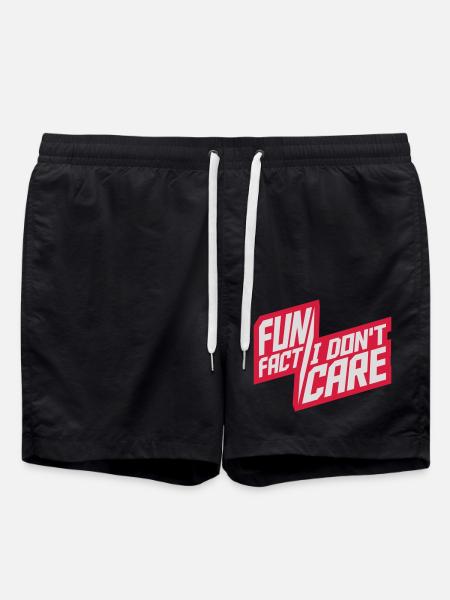 I don't care fact - Swim Trunks - black