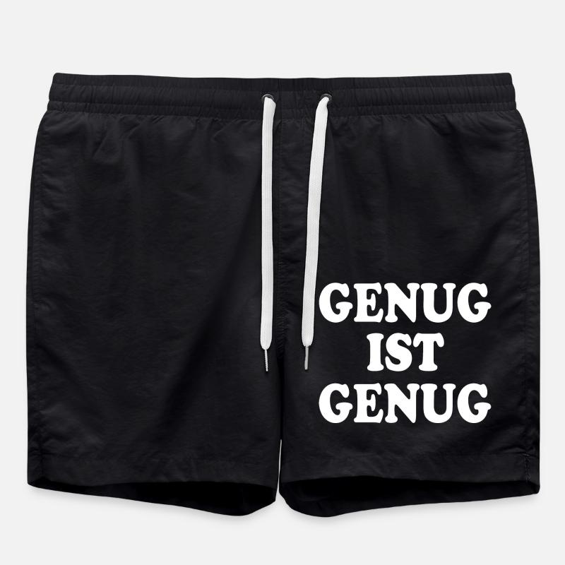 Genug ist genug - Badeshorts - Schwarz