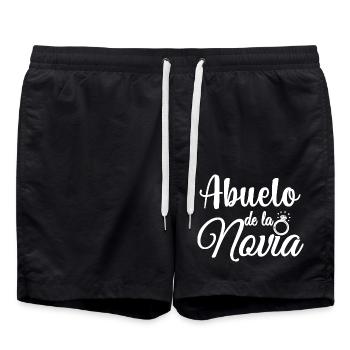 Abuelo de la Novia Bride's Grandpa Wedding Party - Swim Trunks - black - Front - AI Model Male 185 light (185cm)