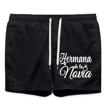 Hermana de la Novia Bride's Sister Wedding Party - Swim Trunks - black - Front - AI Model Male 185 light (185cm)