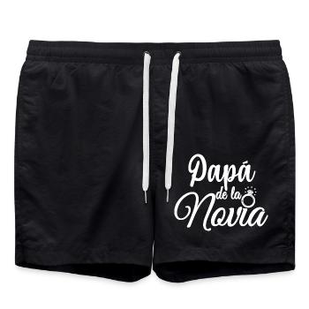 Papa de la Novia Bride's Father Wedding Gift - Swim Trunks - black - Front - AI Model Male 185 light (185cm)