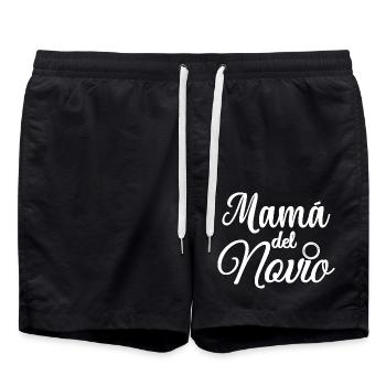 Mama del Novio Groom's Mom Wedding Gift - Swim Trunks - black - Front - AI Model Male 185 light (185cm)