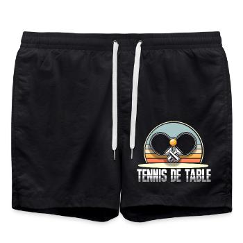 tennis de table - Short de bain - noir - Devant - AI Model Male 185 light (185cm)