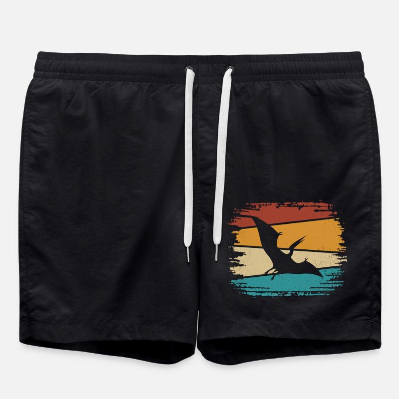 Dino Dinosaur Pteranodon - Swim Trunks - black
