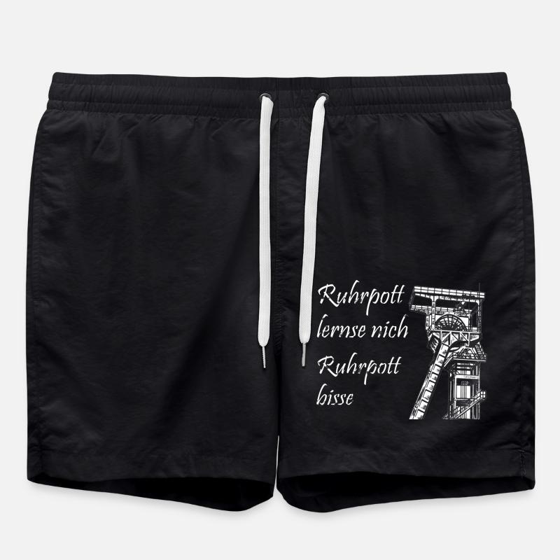 Ruhrpott lernse nich - Badeshorts - Schwarz
