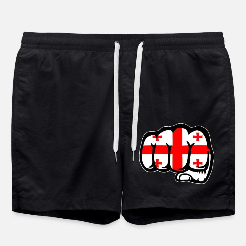 Georgia Flag Fist - Swim Trunks - black