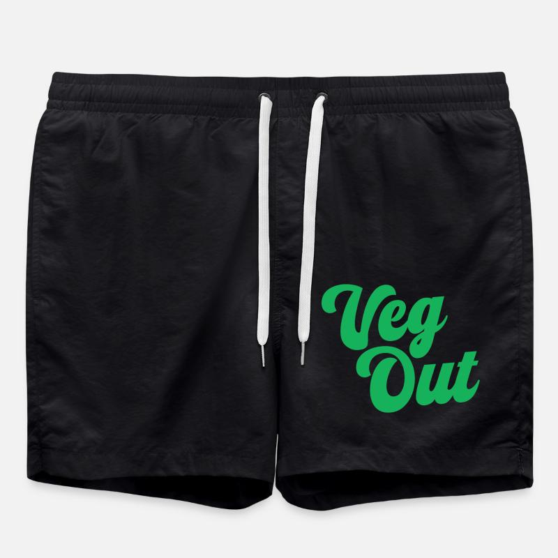 Veg Out - Swim Trunks - black