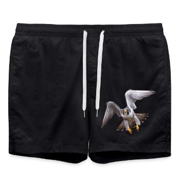 Faucon pèlerin en vol - Short de bain - noir - Devant - AI Model Male 185 light (185cm)