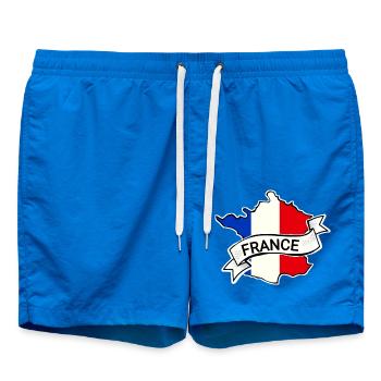 France - Flag - Map - Swim Trunks - cobalt blue - Front