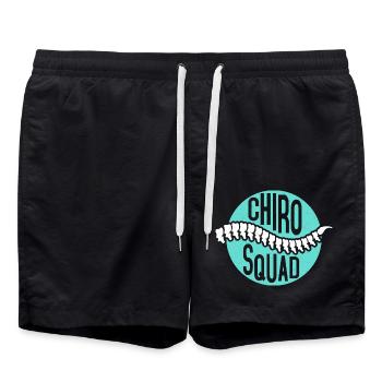 Chiro Squad Physiothérapeute chiropratique - Short de bain - noir - Devant - AI Model Male 185 light (185cm)
