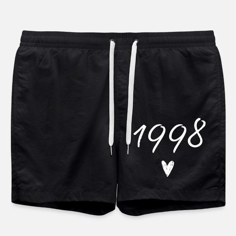 1998 coeur anniversaire - Short de bain - noir