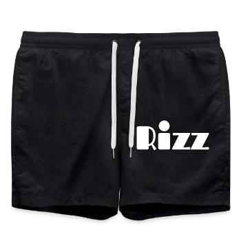 Modernes Rizz Design - Badeshorts - Schwarz - Vorne - AI Model Male 185 light (185cm)