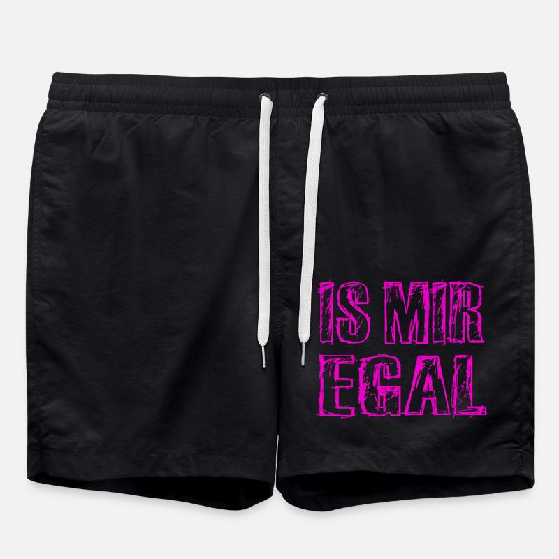 Is Mir Egal - Badeshorts - Schwarz