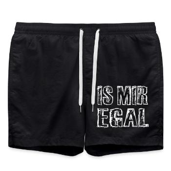 Is Mir Egal - Badeshorts - Schwarz - Vorne - AI Model Male 185 light (185cm)