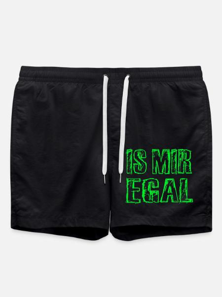 Is Mir Egal - Badeshorts - Schwarz