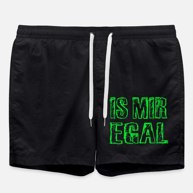 Is Mir Egal - Badeshorts - Schwarz