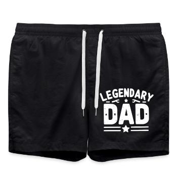 Papa légendaire - Short de bain - noir - Devant - AI Model Male 185 light (185cm)