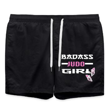 Judo Martial Arts-JUDO Judoka Judo Girl - Swim Trunks - black - Front - AI Model Male 185 light (185cm)