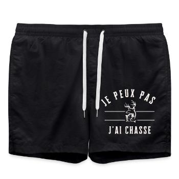 Ich kann nicht, ich habe gejagt - Badeshorts - Schwarz - Vorne - AI Model Male 185 light (185cm)