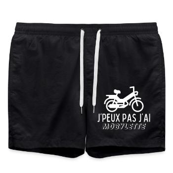 J'peux Pas J'ai Mobylette - Short de bain - noir - Devant - AI Model Male 185 light (185cm)