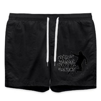 Stoppt die Riot und tanzt - Badeshorts - Schwarz - Vorne - AI Model Male 185 light (185cm)