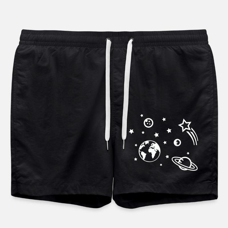 univers espace - Short de bain - noir