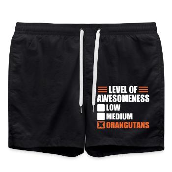 Orang Utan - Badeshorts - Schwarz - Vorne - AI Model Male 185 light (185cm)