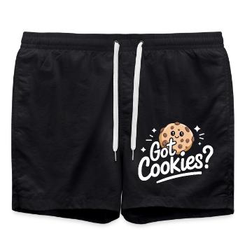 Cookies Cookie Biscuits Biscuits Chocolate - Swim Trunks - black - Front - AI Model Male 185 light (185cm)